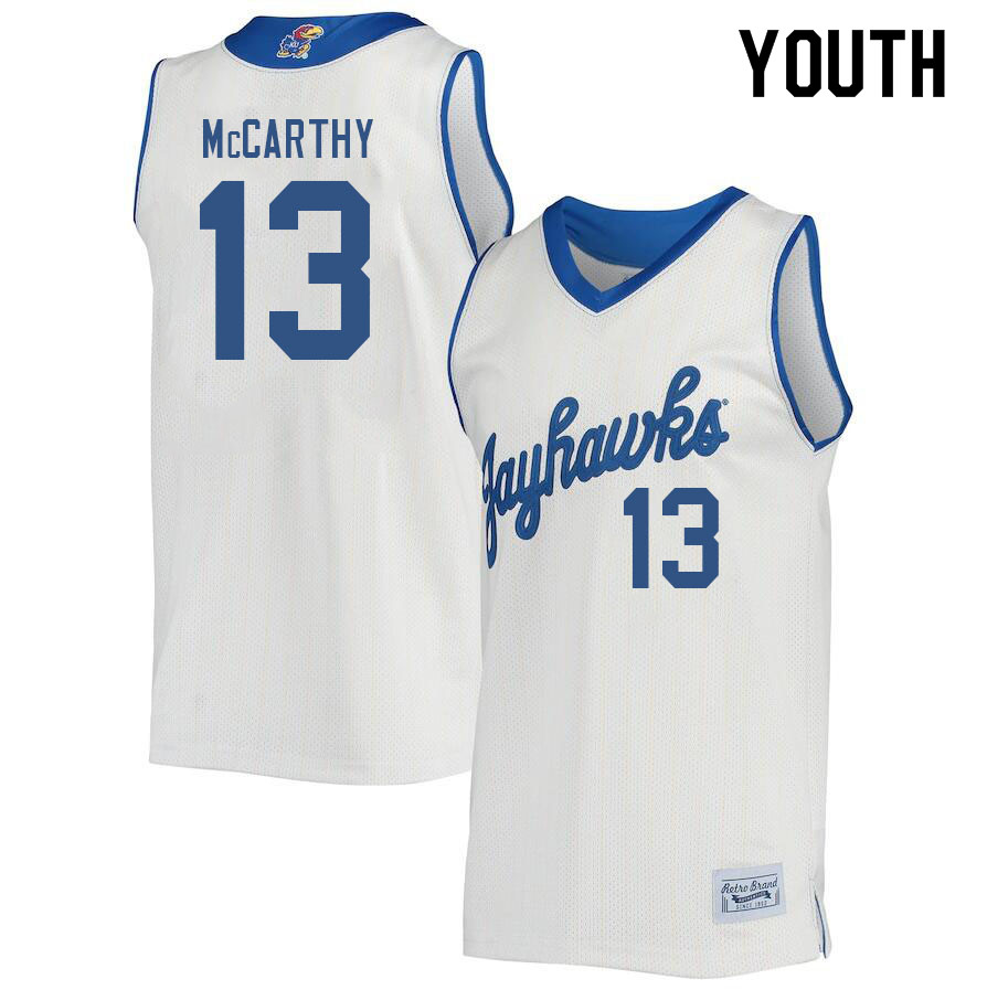 Youth #13 Charlie McCarthy Kansas Jayhawks College Basketball Jerseys Sale-Retro - Click Image to Close